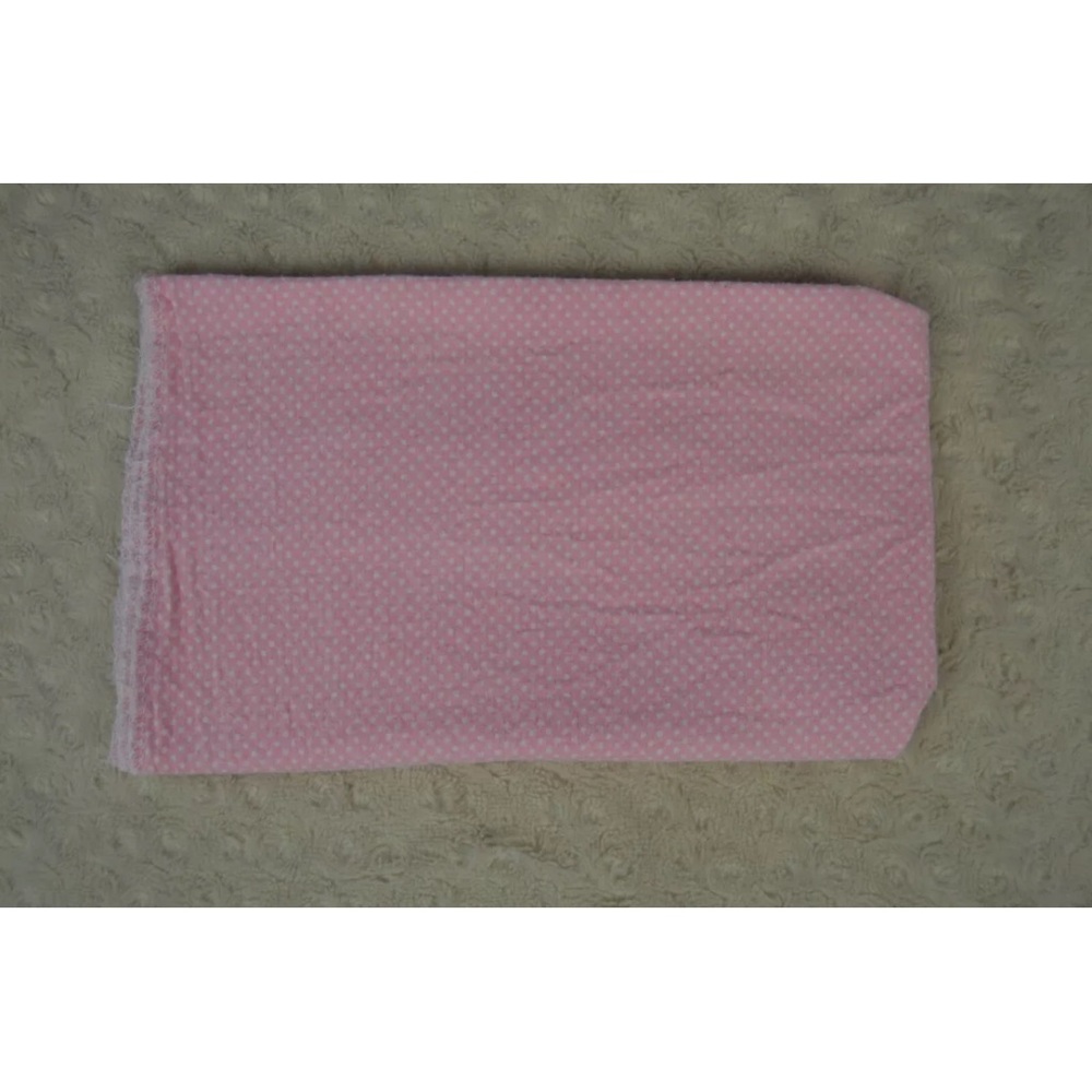 Swiggles Pink White Polka Dot Flannel Baby Receiving Blanket Swaddle Cotton